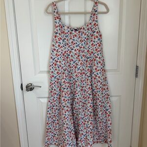 Old Navy Red and Blue Floral Top